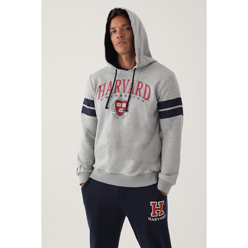 Erkek Sweatshirt HARVARD Eşofman Üst Sweatshirt Ürün Kodu: L1652-GRİ MELANJ